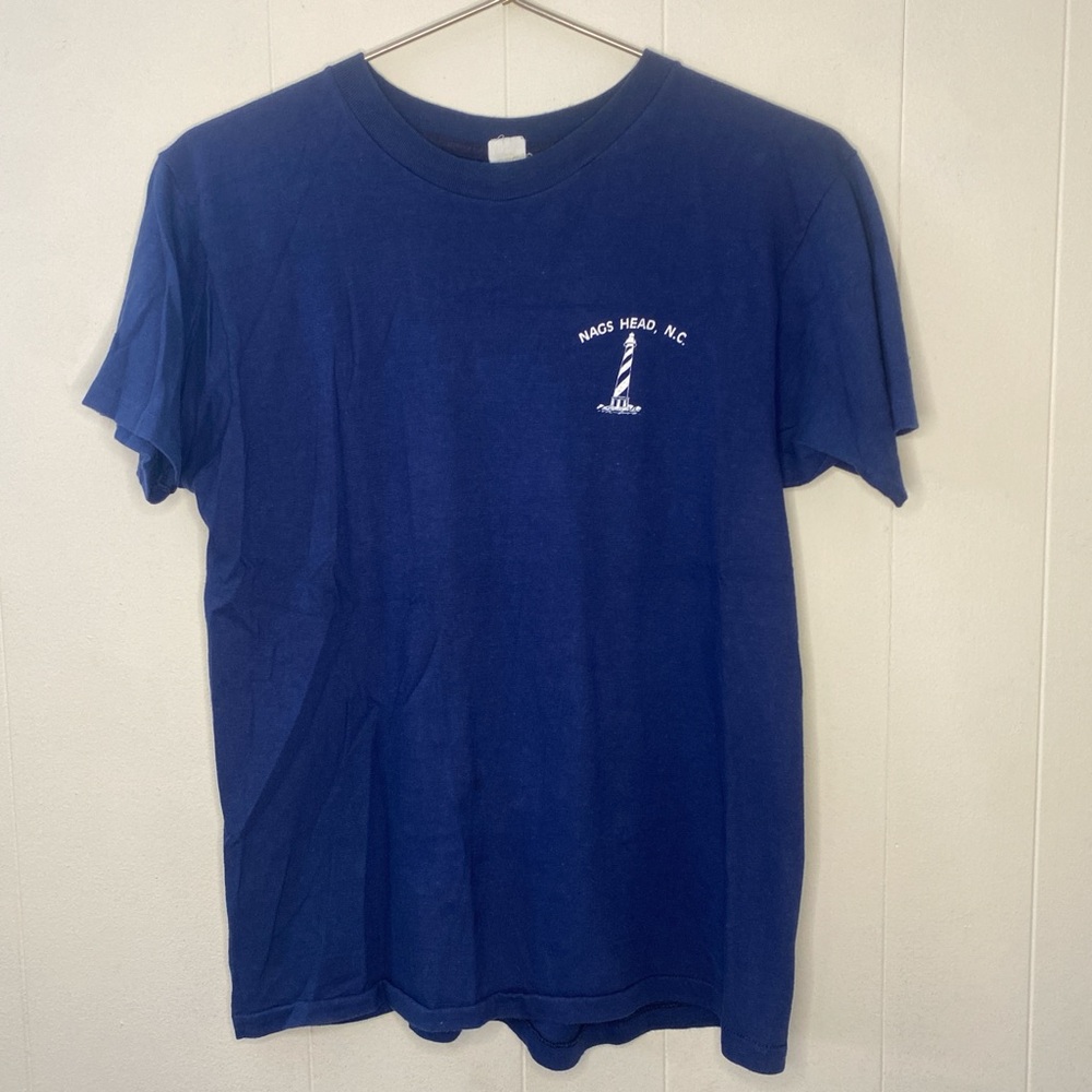 vintage 70s Nags Head NC blue t-shirt